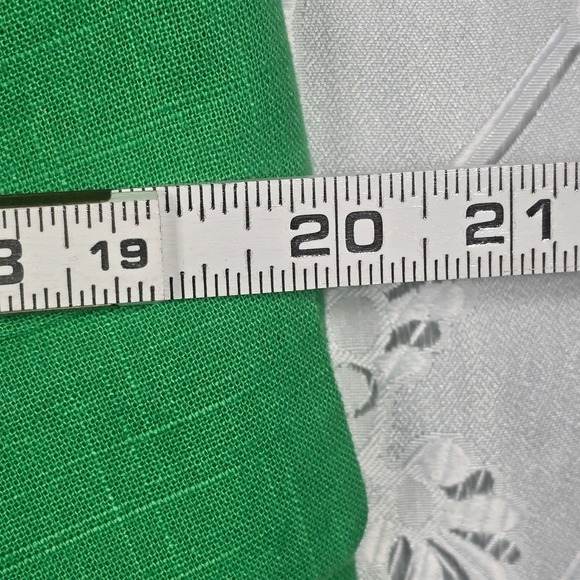 Antropologie Mare Mare Dress Anchor Button Detail Green Womens 1X Linen Blend - Picture 6 of 10